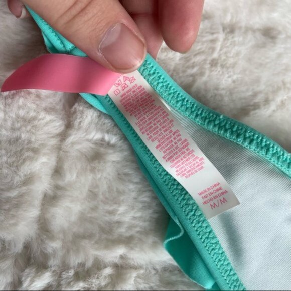 Victoria's Secret | Aqua Strapless Flounce Bikini Top | Size Medium - Picture 8 of 11